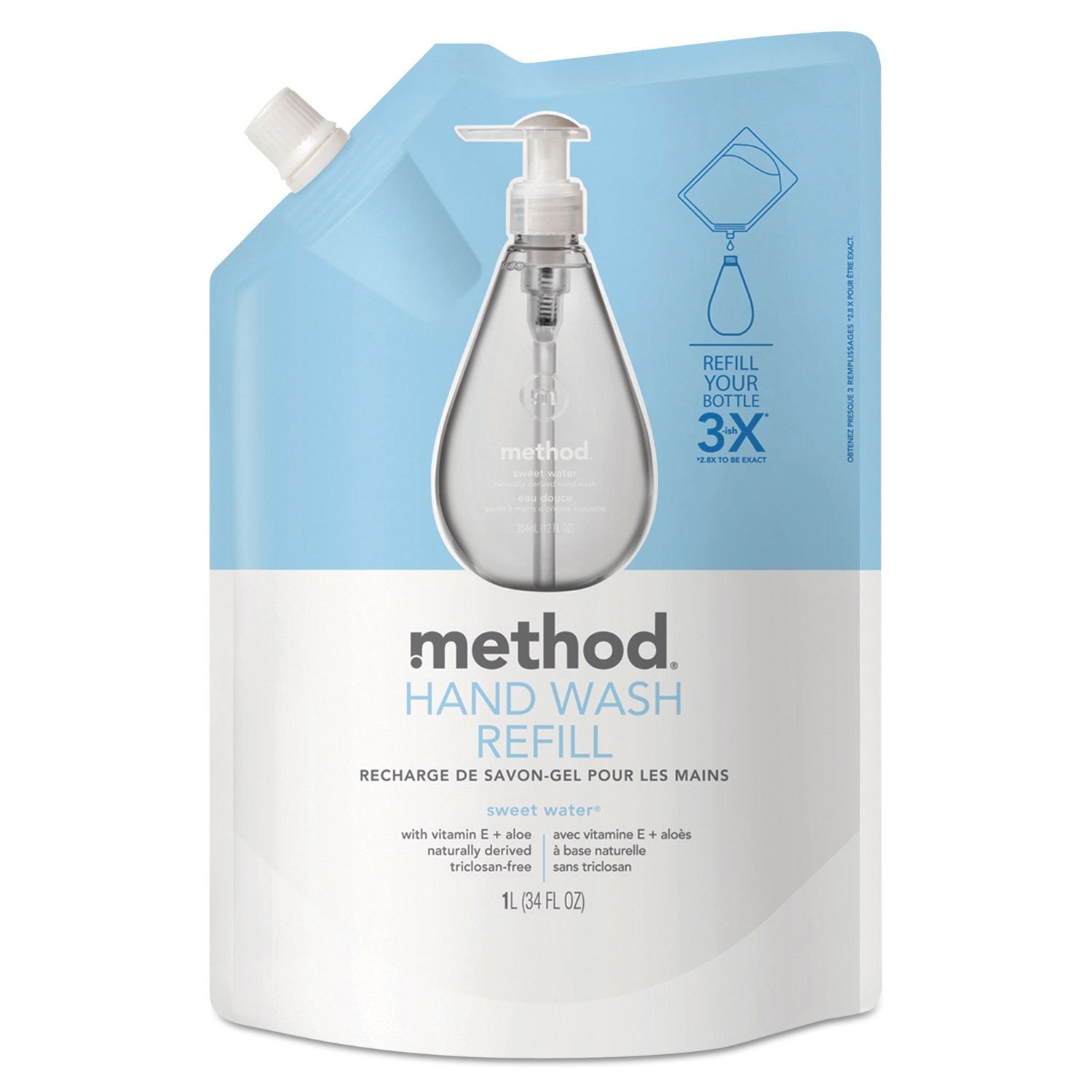 Product image of Method Gel Hand Wash Refill Sweet Water Pouch 34 oz 34 oz